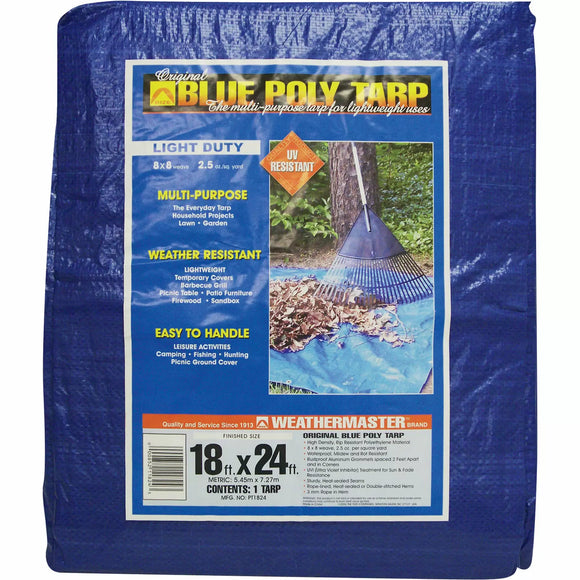 Dize Blue Poly Tarp - 18 x 24 ft. (18' x 24', Blue)