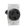 Eaton Cooper Wiring Devices AH38BK-F Eaton Power Device Receptacle Single Flush