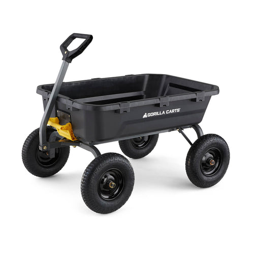 Gorilla Carts Heavy Duty Poly Yard Dump Cart (12 Cu Ft)