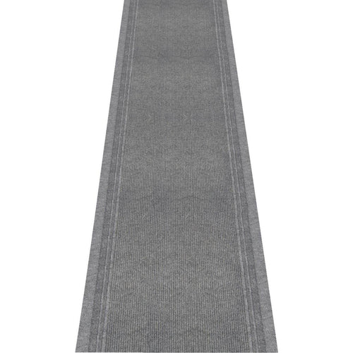 Multy Home Tracker 26 In. x 60 Ft. Gray Carpet Runner, Indoor/Outdooor