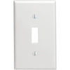 Leviton 1-Gang Thermoplastic Nylon Mid-Way Toggle Switch Wall Plate, White