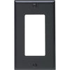 Leviton Decora 1-Gang Smooth Plastic Rocker Decorator Wall Plate, Black