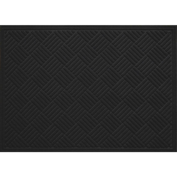 Multy Home Contours 3 Ft. x 4 Ft. Black Carpet Utility Floor Mat, Indoor/Outdoor