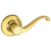 Design House  Scroll Dummy Door Handle in Polished Brass