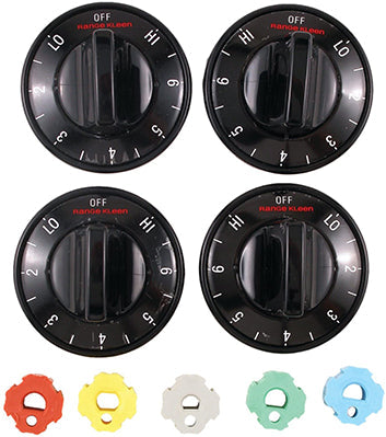 KNOB KIT UNIVERSAL ELEC STOVE/RANGE BK 4PK