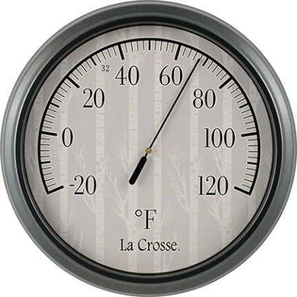 THERMOMETER 8 IN W/BIRCH TREE