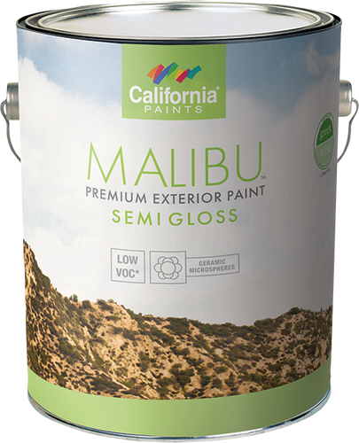 California Products Malibu Premium Exterior Paint Semi Gloss Deep Base - 1 Gallon