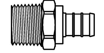 American Granby FIP PEX Male Adapter NL 1/2 PEX X 1/2 MIP