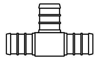 American Granby PEX INS Brass Tee NL 3/4 X 1/2 X 3/4