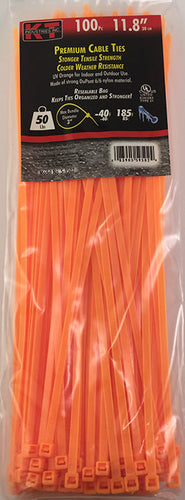 K-T Industries 11.8 Orange Standard Duty, 100/Pk