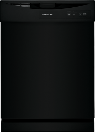 Frigidaire 24 Built In Full Console Dishwasher with 12 Place Settings with 5-Level Wash System- Black