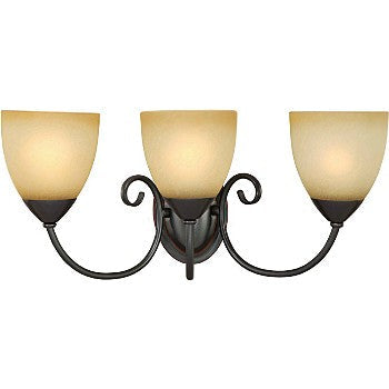 Hardware House 543850 Wall Fixture, 3-Light Berkshire Series ~ Classic Bronze