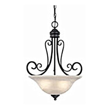Hardware House 544890 3 Light Chandelier, Tuscany Series ~ Textured Black