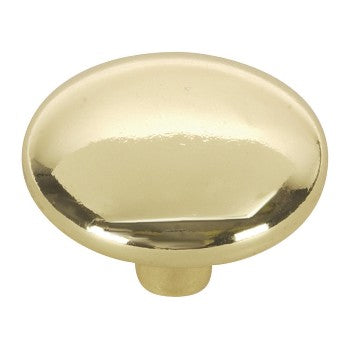 Hardware House 599852 Round Cabinet Knob, Brass 1 1/4 inch