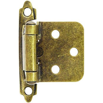 Hardware House 642504 Flush Cabinet Hinge, Antique Brass