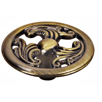 Hardware House 643023 Filigree Design Cabinet Knob, Antique Brass ~ 1 1/2