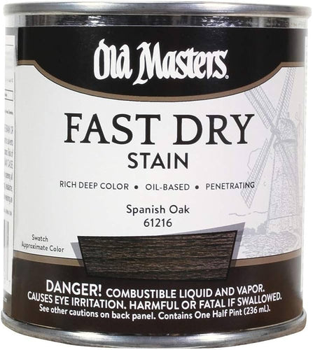 Old Masters 61216 Fast Dry Stain, Spanish Oak ~ 1/2 pint