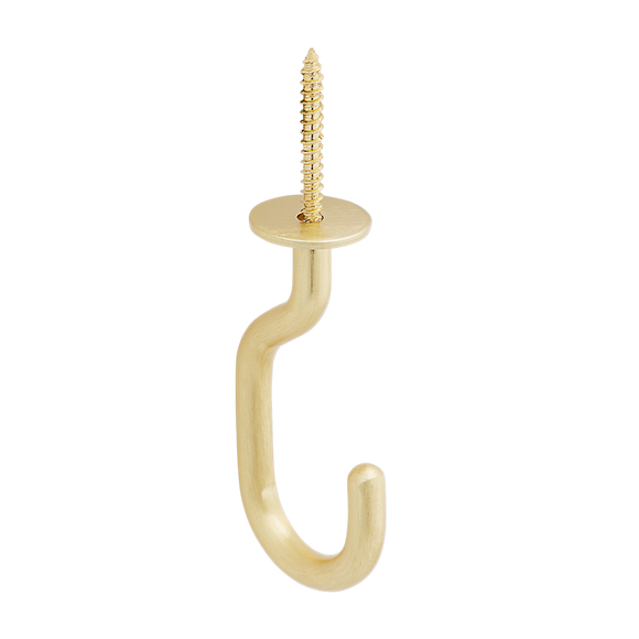 National Hardware Modern Ceiling J Hook 3-11/32-in, Brushed Gold
