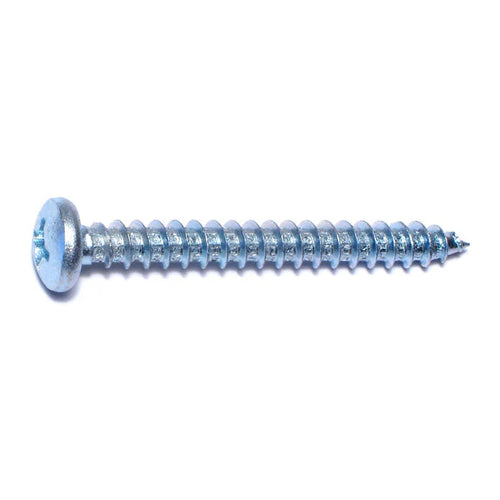 Monster Fastener Zinc Plated Steel Phillips Pan Head Sheet Metal Screws