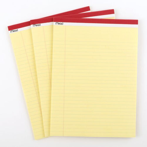 Mead Mead® Legal Pad, 8 1/2 x 11, Canary Yellow