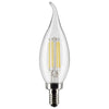 Satco S21840 4 Watt CA10 Candelabra Base LED Bulb