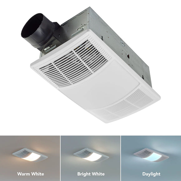 Broan® PowerHeat™ 80 CFM 1.5 Sones Heater Exhaust Fan with CCT LED Lighting