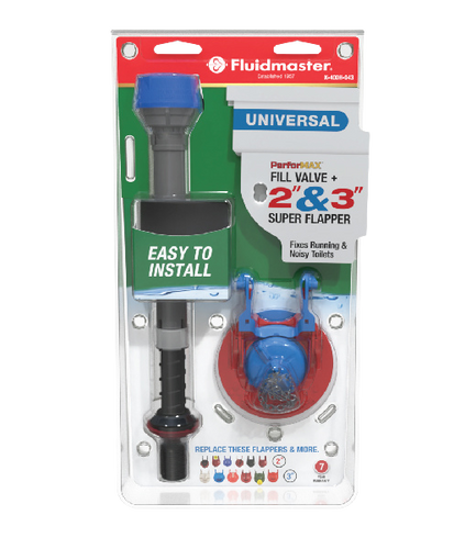 Fluidmaster K-400H-043 Fill Valve + 2 & 3 Super Flapper