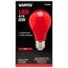 Satco S14984 8A19/RED/LED/E26/120V