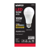 Satco Products S28652 16.5A19LED/927/120V