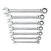 GearWrench 7 Piece 72-Tooth 12 Point Ratcheting Combination Metric Wrench Set