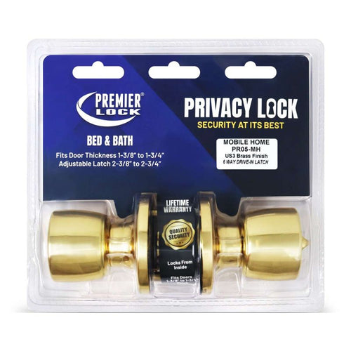 Premier Lock Privacy Knob Tulip Style 6 in 1 Drive In Latch Mobile Home