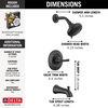 Delta Monitor 14 Series Tub & Shower Trim in Matte Black
