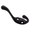National N830-625 Heavy Duty Coat/Hat Hook Matte Black