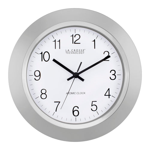 La Crosse Technology Atomic Wall Clock Silver