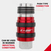 Milton 5 In ONE® Universal Coupler w/Safety Exhaust Quick-Connect 1/4 Female NPT