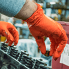 AMMEX Gloveworks RDT Orange Nitrile PF Ind Gloves