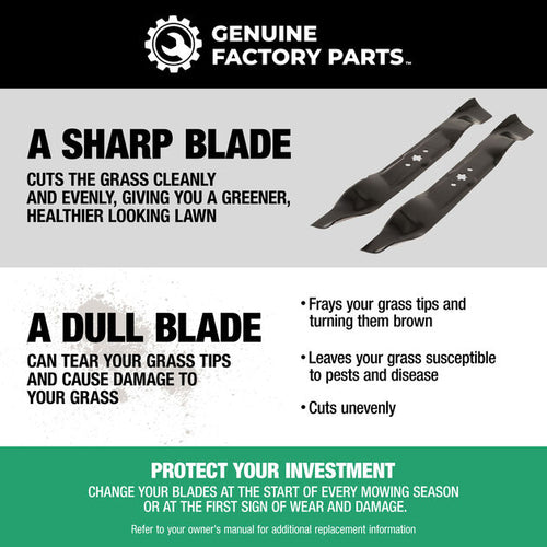 Genuine Factory Parts 2-in-1 Blade Set for 42-inch Cutting Decks