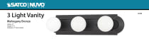Satco 60-6080 3 LT - 18 Racetrack Vanity