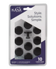 KasaWare 1-3/16 In. Diameter Matte Black Flat Round Knob (10-Pack)