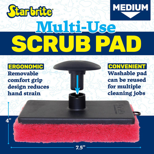 Star Brite All-Purpose Medium Red Scrubber Pad