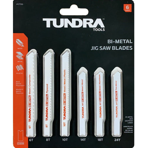 Tundra Tools 6 Piece Universal Shank Bi-Metal Jig-Saw Set