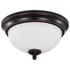Satco 62-1557 LED 19W 11 Flush Mount 3000K Mahogany Bronze Finish