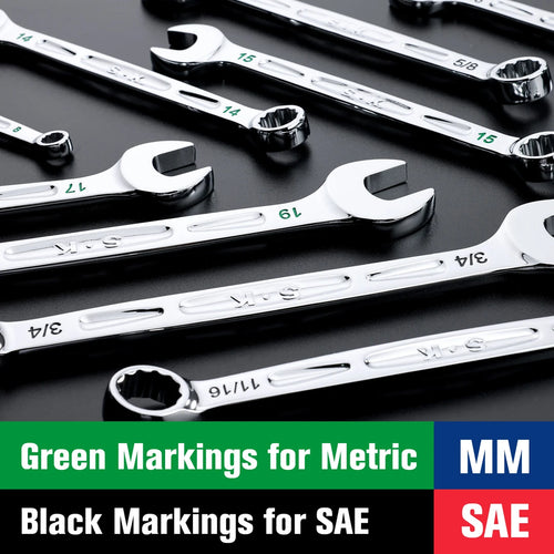 SK Tools 8 Piece SAE Combination Wrench Set
