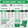 SK Tools 50 Piece 1/4-in 160P Mechanic Tool Set