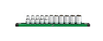 SK Tools 1/2 Drive, 11 Piece, 6 Point, Metric, Standard Chrome Socket Set