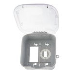 NSI Industries TORK XD210C Extra Duty Dual Gang, Vrt/Hrz Configuration, 2.75 IN In Use Weatherproof Clear Cover