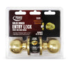 Premier Lock Keyed Entry Door Knob With 2 KW1 Keys Adjustable Latch-Carded