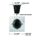 Danco Square Hair Catcher for Shower Drain in Chrome