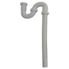 Lavatory Floor Drain S-Trap, White PVC, 1-1/4-In. Outlet