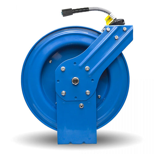 BluBird Industries Blushield Polyester Pressure Washer Hose Reel Heavy Duty Single Arm Assembly (1/4 x 50')